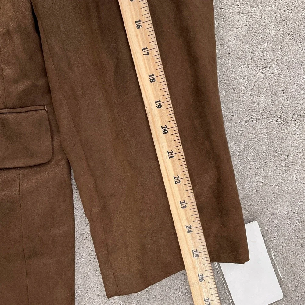 Chaps‎ Blazer Men 44L Brown Faux Suede Classic Career Sport Coat Jacket NWT
